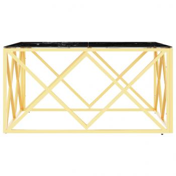 Couchtisch Golden 80x80x40 cm Edelstahl und Glas