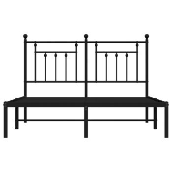 Bettgestell mit Kopfteil Metall Schwarz 150x200 cm