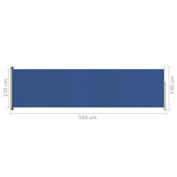 Seitenmarkise Ausziehbar 140x500 cm Blau
