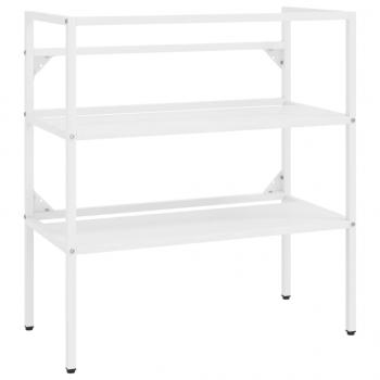 Badezimmer Waschtischgestell Weiß 79x38x83 cm Eisen