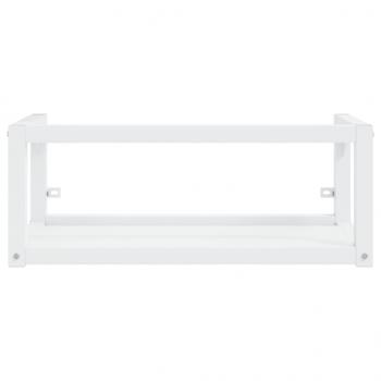 Badezimmer Wand-Waschtischgestell Weiß 79x38x31 cm Eisen