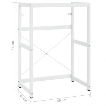 Badezimmer Waschtischgestell Weiß 59x38x83 cm Eisen
