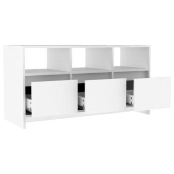 ARDEBO.de - TV-Schrank Weiß 102x37,5x52,5 cm Holzwerkstoff