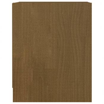 Nachttisch Honigbraun 35,5x33,5x41,5 cm Massivholz Kiefer