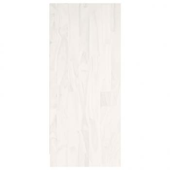 Bücherregal Weiß 104x33x76 cm Massivholz Kiefer