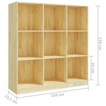 Bücherregal/Raumteiler 104x33,5x110 cm Massivholz Kiefer