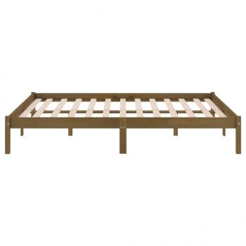 Massivholzbett Honigbraun Kiefer 200x200 cm