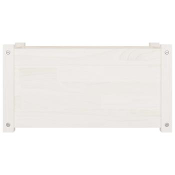 Pflanzkübel 2 Stk. Weiß 60x31x31 cm Massivholz Kiefer