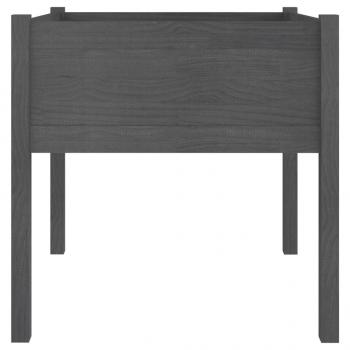 Pflanzkübel 2 Stk. Grau 70x70x70 cm Massivholz Kiefer