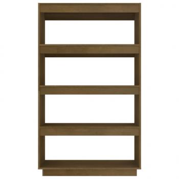Bücherregal/Raumteiler Honigbraun 80x35x135 Massivholz Kiefer