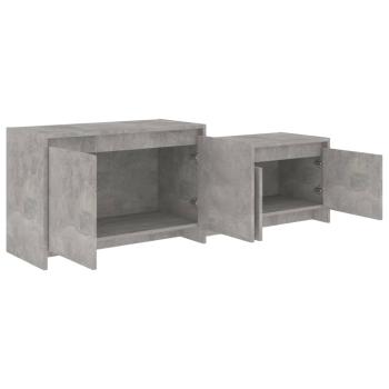 ARDEBO.de - TV-Schrank Betongrau 146,5x35x50 cm Holzwerkstoff