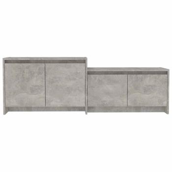 TV-Schrank Betongrau 146,5x35x50 cm Holzwerkstoff