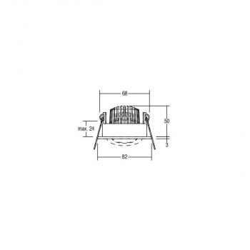 Brumberg LED-Einbaustrahlerset IP65 Phasenabschnitt dimmbar, 6W, 650lm, 3000K, weiß (39353073)