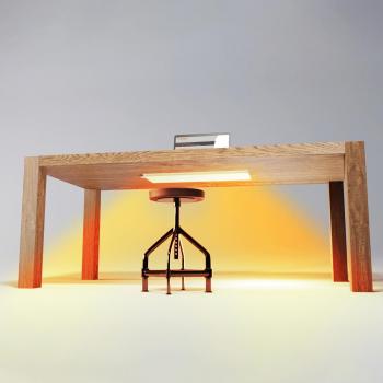 Etherma LAVA2-DESK-80-T Tischinfrarotheizung, Timer/Dimmer, weiß, 80W (41204)