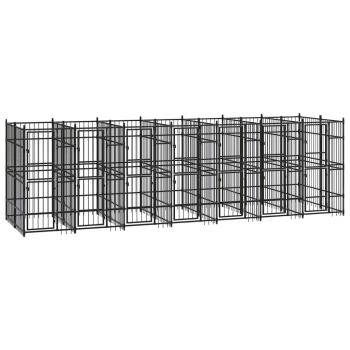 Outdoor-Hundezwinger Stahl 12,9 m²