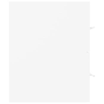 Waschbeckenunterschrank mit Einbaubecken Weiß Holzwerkstoff