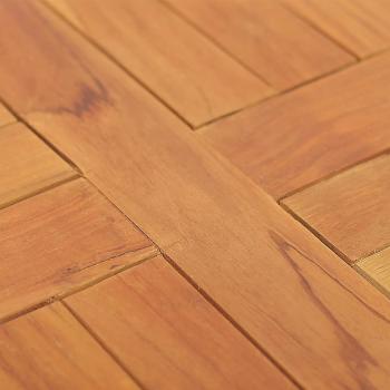 Tischplatte Massivholz Teak Rund 2,5 cm 40 cm