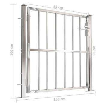 ARDEBO.de - Gartentor 100x100 cm Edelstahl