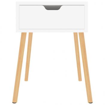 ARDEBO.de - Nachttisch Weiß 40x40x56 cm Holzwerkstoff