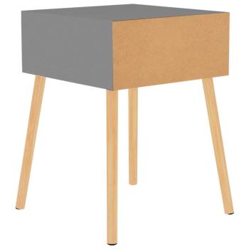ARDEBO.de - Nachttisch Grau 40x40x56 cm Holzwerkstoff