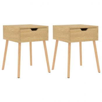 ARDEBO.de - Nachttische 2 Stk. Sonoma-Eiche 40x40x56 cm Holzwerkstoff