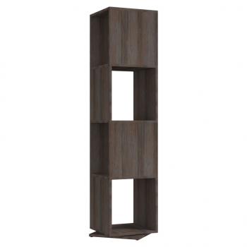 Drehregal Grau und Sonoma-Eiche 34,5x34,5x75,5 cm Holzwerkstoff