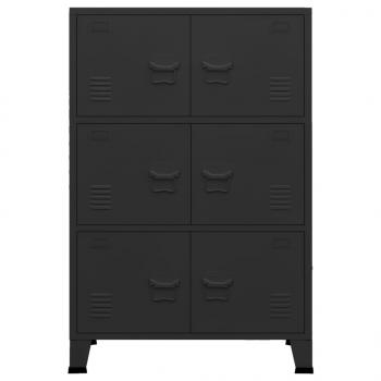 Lagerschrank Industrial Schwarz 75x40x115 cm Metall