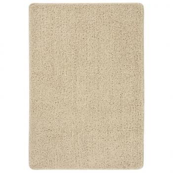 ARDEBO.de - Shaggy-Teppich Creme 120x170 cm Rutschfest