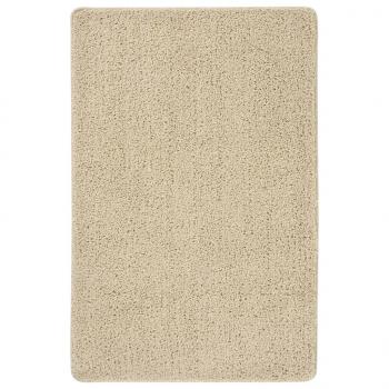 ARDEBO.de - Shaggy-Teppich Creme 200x290 cm Rutschfest