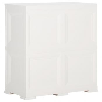 Kunststoffschrank 79x43x85,5 cm Holzdesign Angora-Weiß