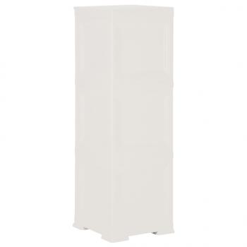 Kunststoffschrank 40x43x125 cm Holzdesign Angora-Weiß