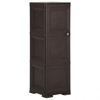ARDEBO.de - Kunststoffschrank 40x43x125 cm Holzdesign Braun