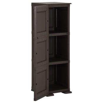 Kunststoffschrank 40x43x125 cm Holzdesign Braun