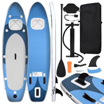 ARDEBO.de - SUP-Board-Set Aufblasbar Blau 300x76x10 cm