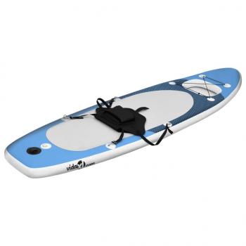 SUP-Board-Set Aufblasbar Blau 300x76x10 cm