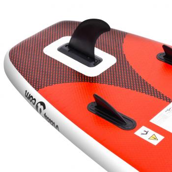 SUP-Board-Set Aufblasbar Rot 360x81x10 cm