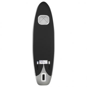 SUP-Board-Set Aufblasbar Schwarz 360x81x10 cm