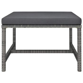 12-tlg. Garten-Lounge-Set mit Kissen Poly Rattan Grau