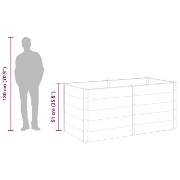 Garten-Hochbeet 200x100x91 cm WPC Grau