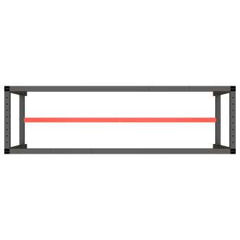 Werkbankgestell Mattschwarz und Mattrot 170x50x79 cm Metall