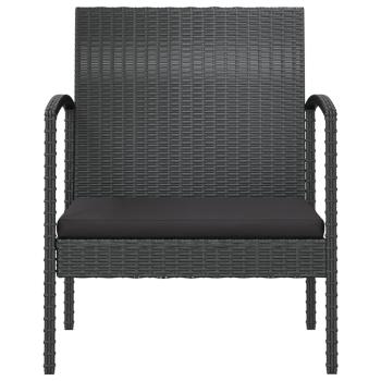 8-tlg. Garten-Lounge-Set mit Auflagen Poly Rattan Schwarz