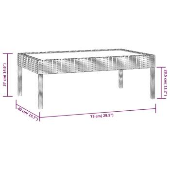8-tlg. Garten-Lounge-Set mit Auflagen Poly Rattan Grau