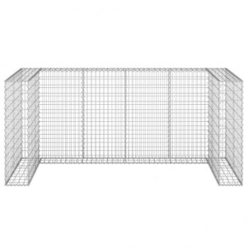 Gabionenwand für Mülltonnen Verzinkter Stahl 254x100x110 cm