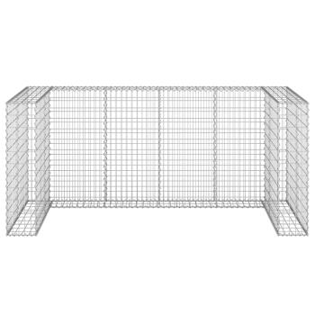 Gabionenwand für Mülltonnen Verzinkter Stahl 254x100x110 cm