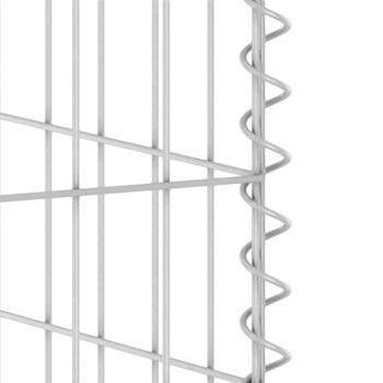 Gabionenwand für Mülltonnen Verzinkter Stahl 254x100x110 cm