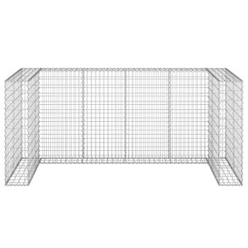 Gabionenwand für Mülltonnen Verzinkter Stahl 254x100x110 cm