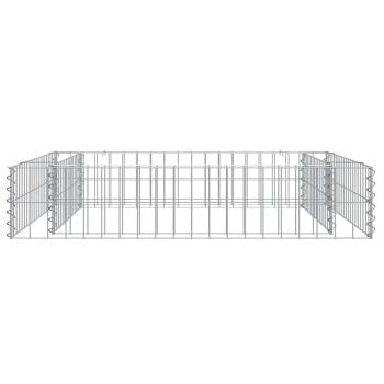  Gabionen-Hochbeet Verzinkter Stahl 100x100x20 cm