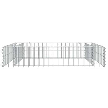  Gabionen-Hochbeet Verzinkter Stahl 100x100x20 cm