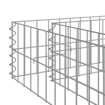  Gabionen-Hochbeet Verzinkter Stahl 100x100x20 cm