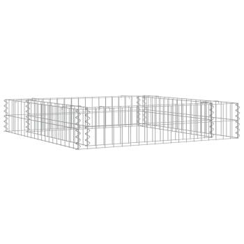  Gabionen-Hochbeet Verzinkter Stahl 100x100x20 cm
